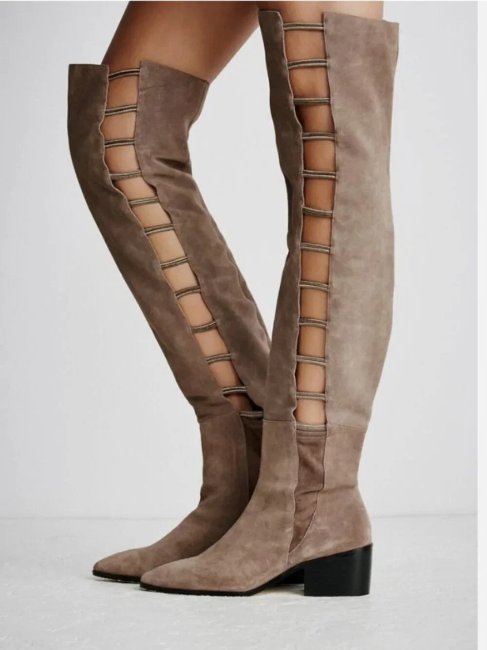 New Free People + Farylrobin Ladder Over the Knee Boot Size 7 MSRP: $298